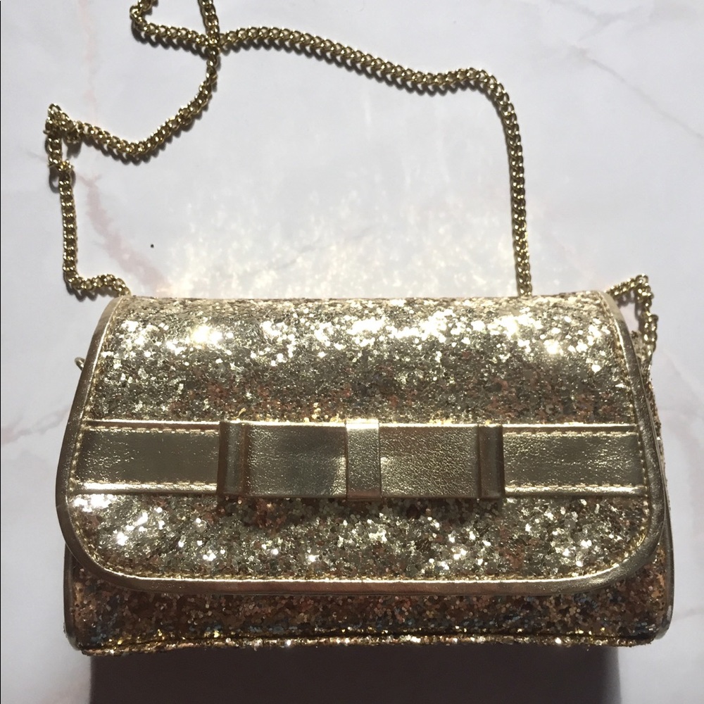Gymboree child's gold sparkly accent purse
